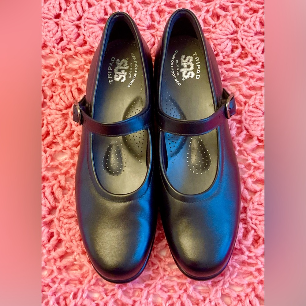❤️❤️today sale ❤️SAS Classic Black Leather Mary Janes